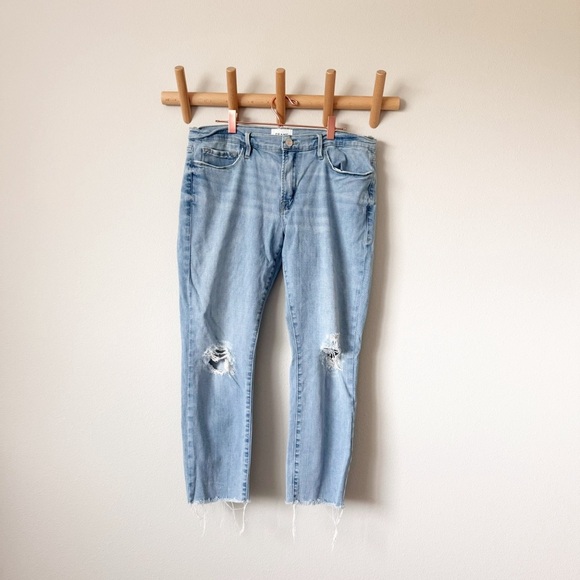 Frame Denim Le Gsrcon Cropped Jeans